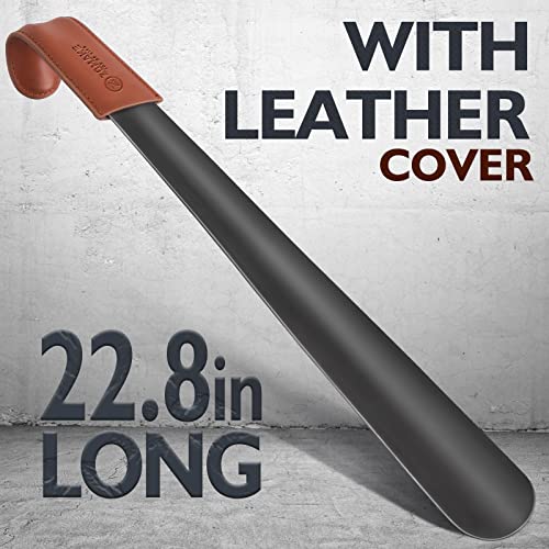 Image of ZOMAKE Long Shoe Horn for Seniors Men,Metal Shoehorn Long handle for Boots, Shoe Spoon Helper
