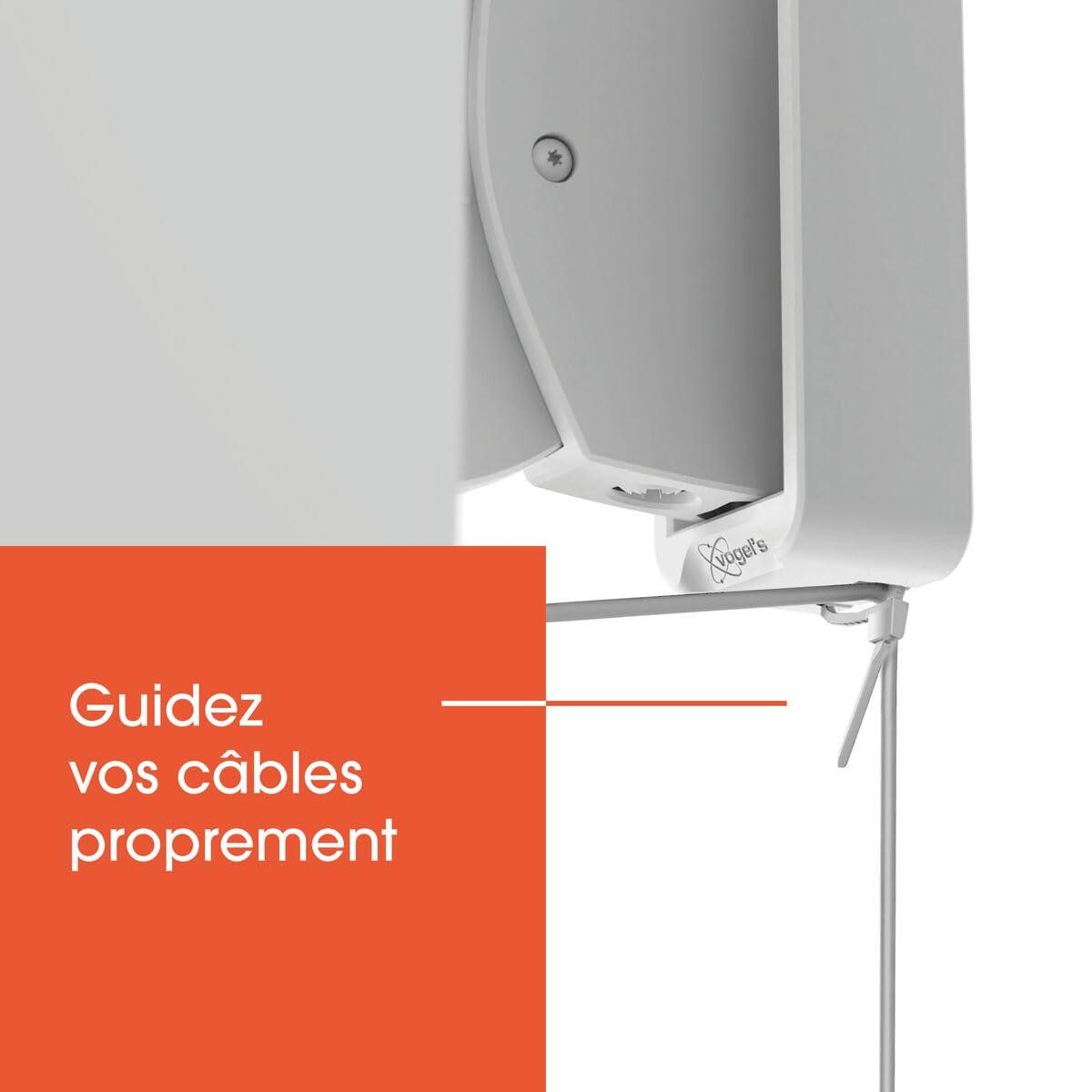 Vogel’s SWM 4021 Support Mural pour Enceinte Sonos Era 100 – Spécialement conçu et Adaptation Parfaite | Inclinaison -25°/+5° | Orientable Jusqu’à 70° | Blanc (1x)
