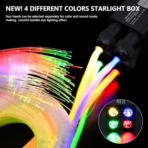 Image of AMKI 4 Color 36W Twinkle Sound Mode RGBW 4 Ports Light Source Engine Driver Remote /APP Control Starlight Box Motor for Fiber Optic Star Ceiling Light Kit