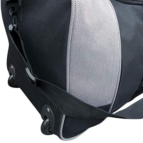 Travelers Club Travelers-Polo & Racquet Club Duffel, Pieghevole, 81,3 cm, Colore: Nero/Grigio, Borsone Unisex-Adulto, Einheitsgröße