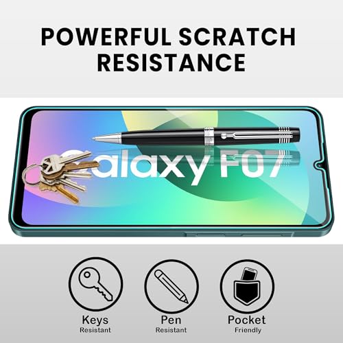 Image of FIRST MART Military Grade Gorilla Tempered Glass Compatible For Samsung Galaxy F07 5G (6.7 Inches) With Easy Installation Kit for Smartphone| Edge To Edge Coverage | Black, Pack of 2