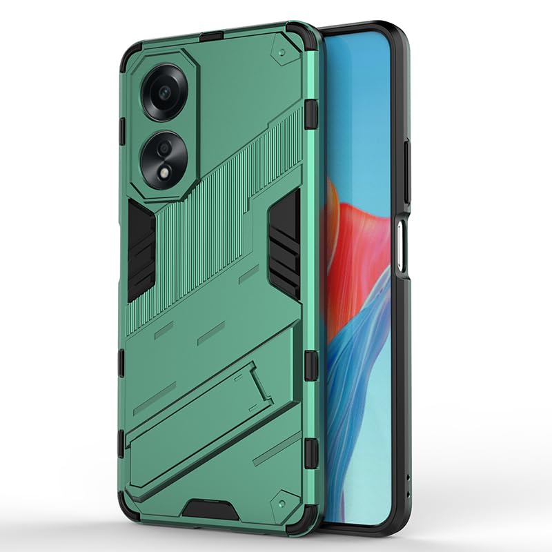 WOKEZ Fodral för Oppo A58 4G - 360° Skydd, Stativ & Stötsäker Grön