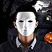 Nicky Bigs Novelties Adult Blank White Male Full Mask Plain Thick Plastic Masquerade Face Masks Cosplay Halloween Costume
