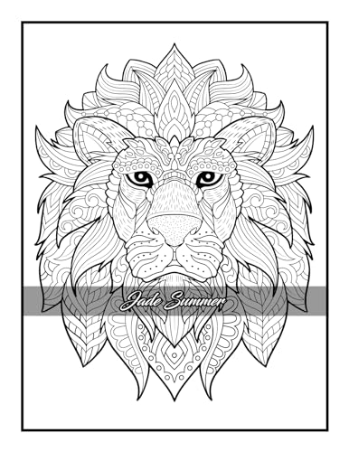 100 Animals: An Adult Coloring Book with Lions, Elephants, Owls, Horses, Dogs, Cats, and Many More! - Image 80