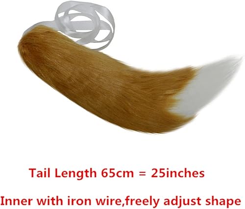 Miniatura 4 de Shopular Anime Wolf FoxCat - Cola de felpa de 25 pulgadas + 2 orejas de clip para Halloween, cosplay