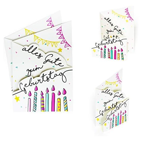 Diese-Klappkarten X013 Lot de 2 cartes d'anniversaire Cover