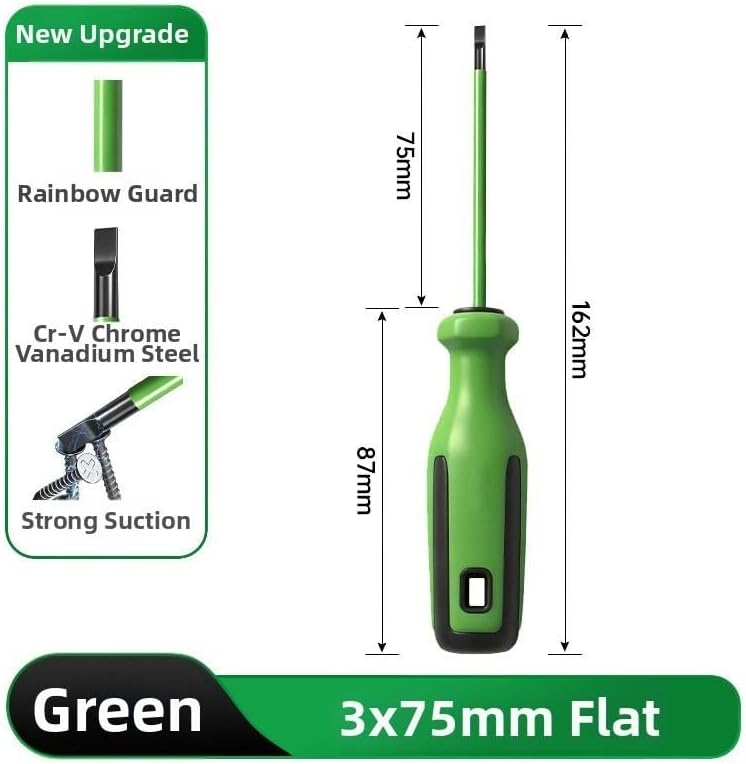Rainbow Magnetic Screwdriver Set Cr-VSteel Non-Slip image 3