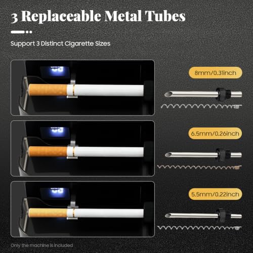 Máquina de llenado eléctrica de cigarrillos para evitar el vaciado con tubos de 0.31 3