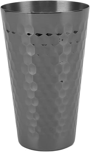 Vasos de acero inoxidable, tazas de Moscú Mule irrompibles, vasos reutilizables de metal inastillables para bar y hogar (negro)