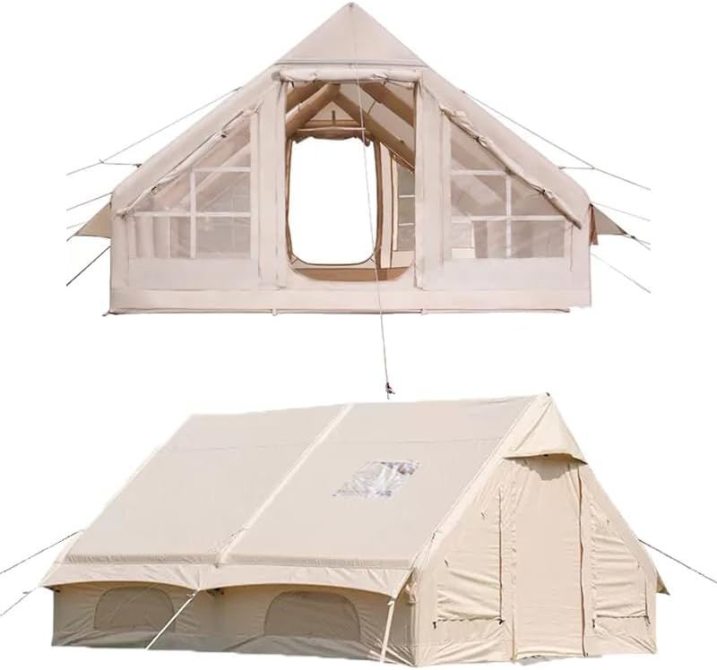 Miniatura 9 de Tiendas inflables para 5-8 personas de 129 pies cuadrados, tienda de campaña de inflado rápido, tienda de campaña Oxford Glamping 300D con gato de