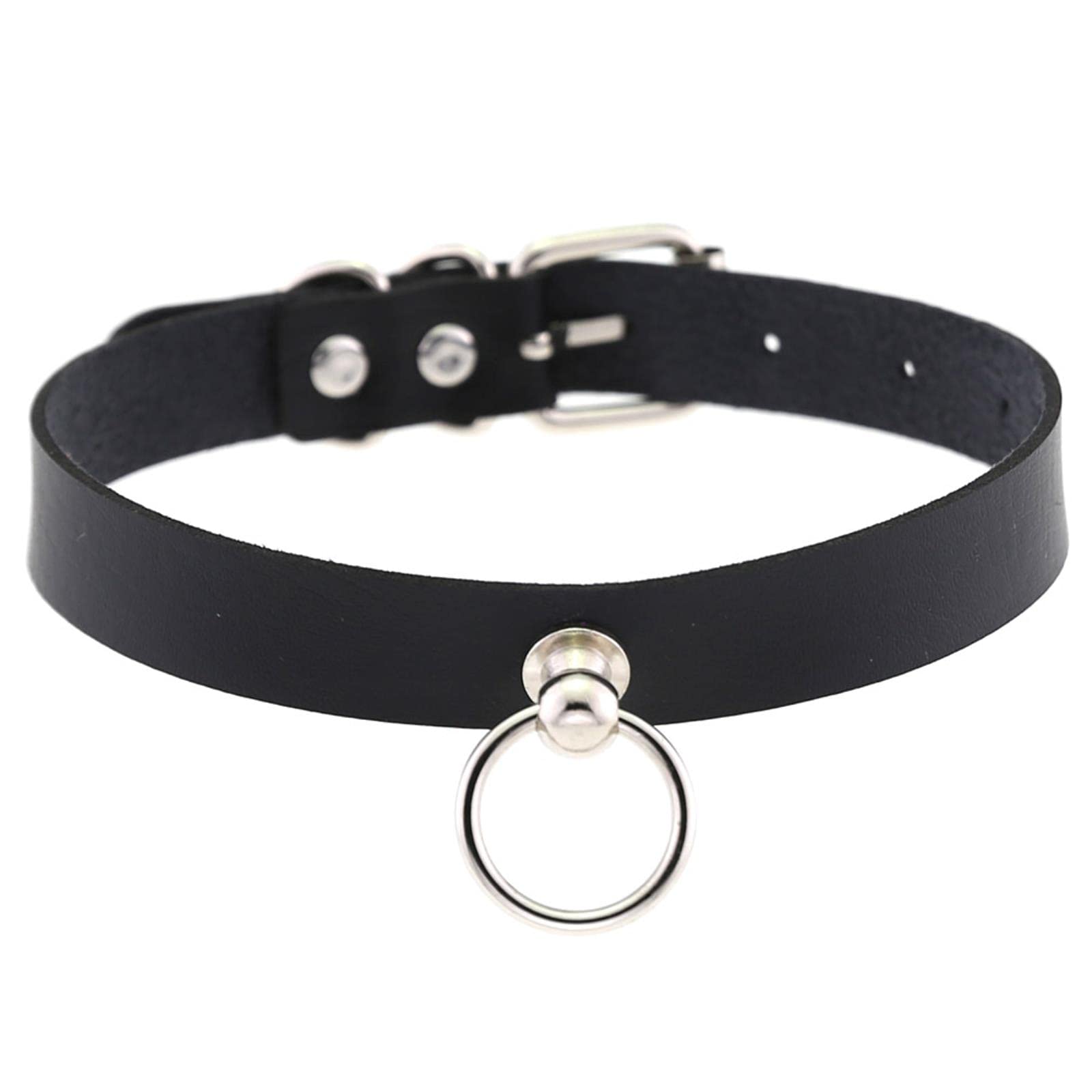 Collier Ras Du Cou Gothique Punk - Cœur Noir Et Rose - Bijou Cosplay - Accessoire Fête - Cadeau Fille Ados