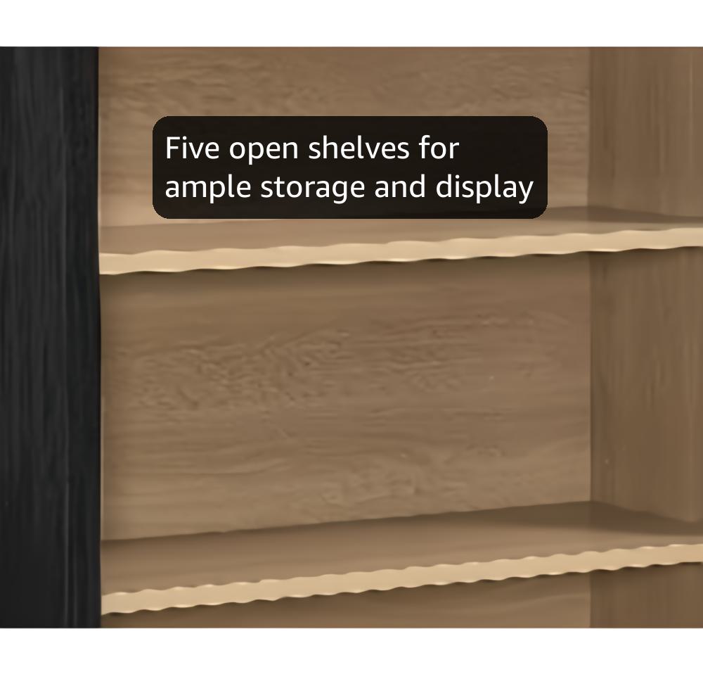 Amazon.com: Modway Evie Modern Arched Wide Bookcase in Black - 76
