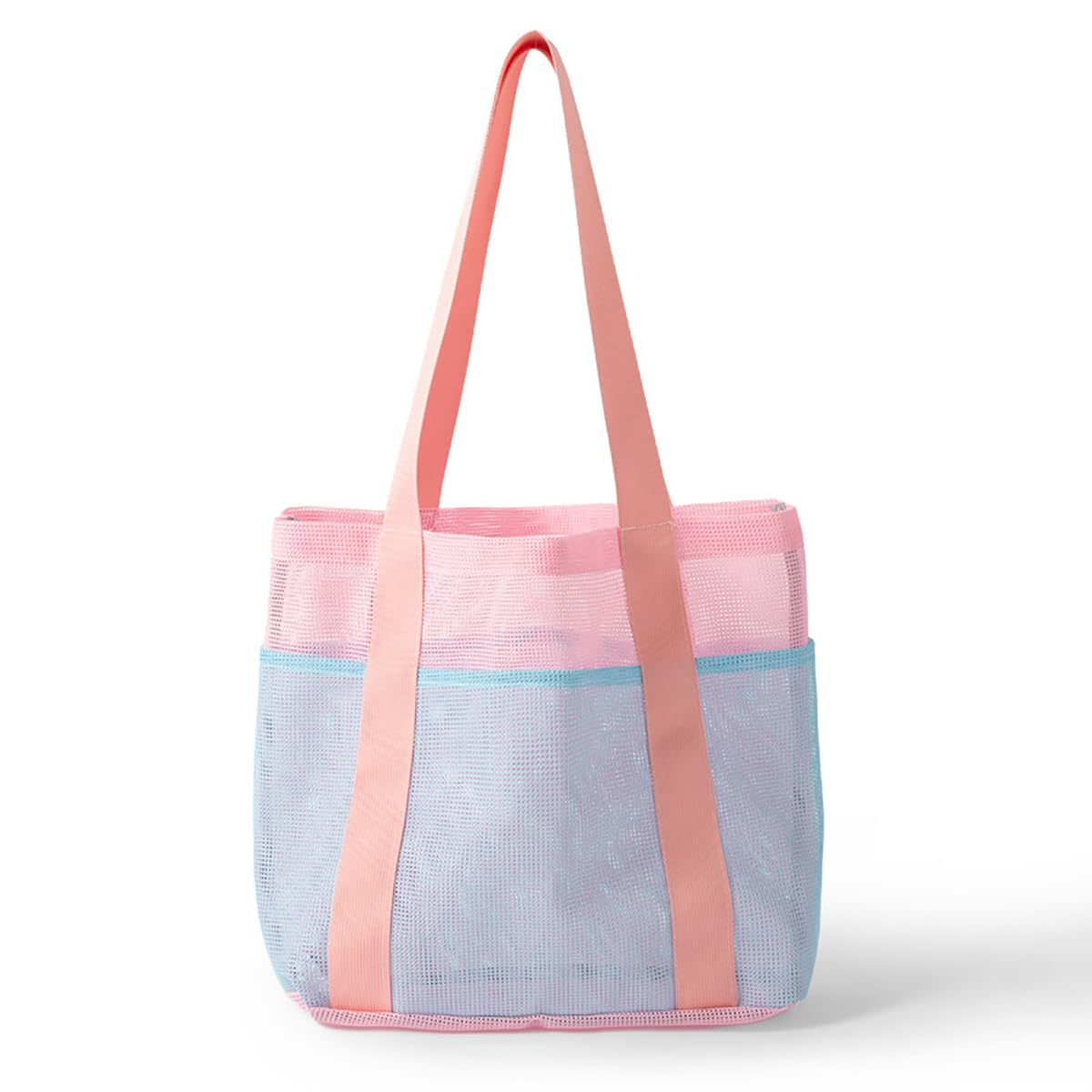 Mesh Shower Caddy Tote Portable Quick-Dry Travel Toiletry Bag Large for Beach Gym Bathroom Camping Dorm Pink