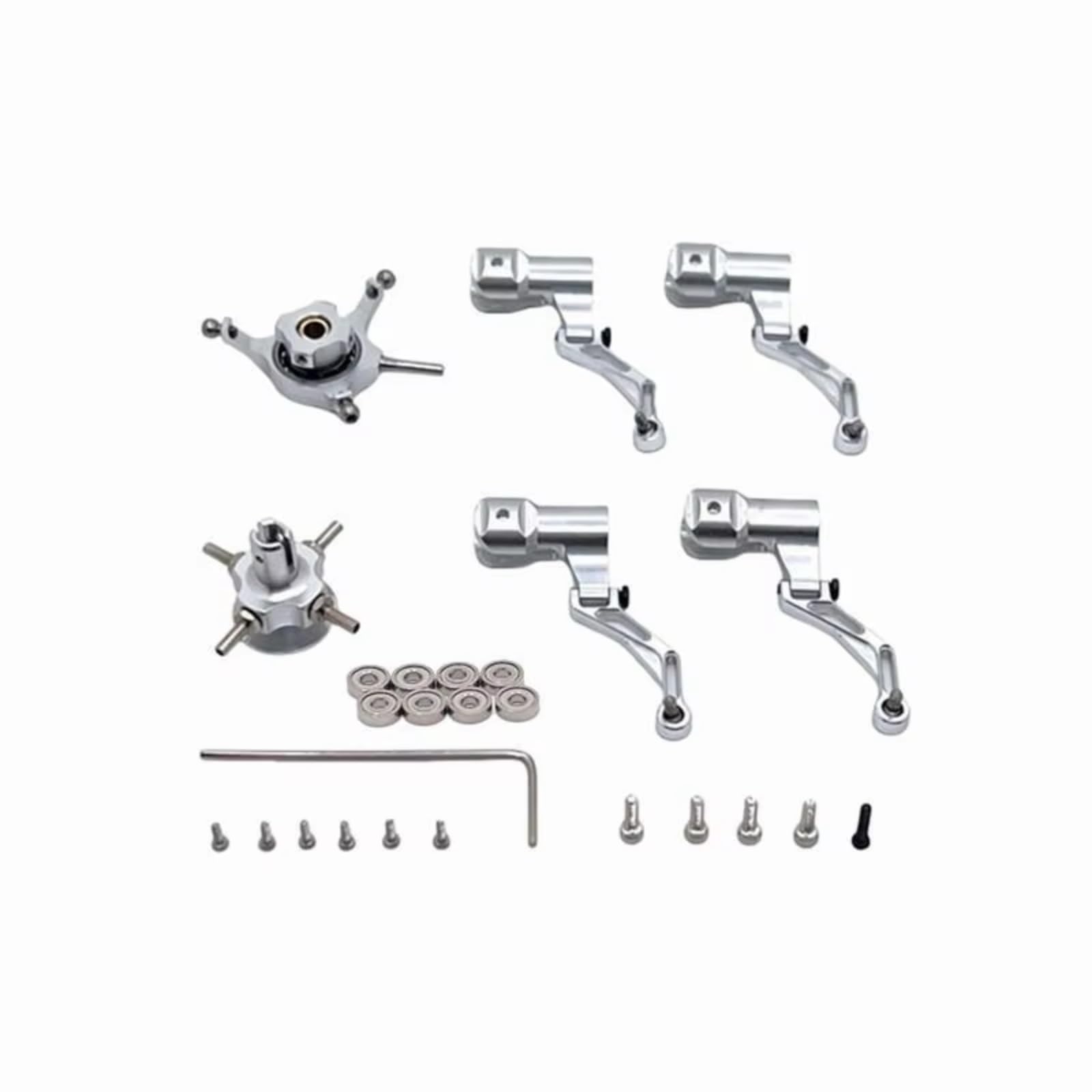 Compatible con WLtoys K124 K170 RC Car Aircraft Upgrade Parts Accessories ﻿ Clip De Cabeza ala En Espiral Metal Cruzado Modelos RC