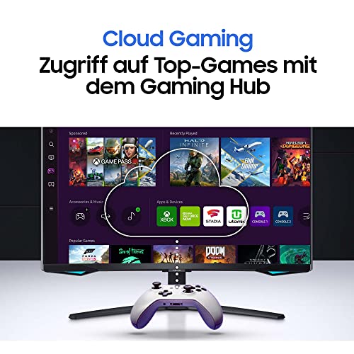 Samsung Odyssey G65B Smart Gaming Monitor S32BG650EU, 32 Zoll, VA-Panel, WQHD-Auflösung, AMD FreeSync Premium Pro, 1000R Bildschirmkrümmung, 1 ms (G/G) Reaktionszeit, Bildwiederholrate 240 Hz, Schwarz – Bild 6