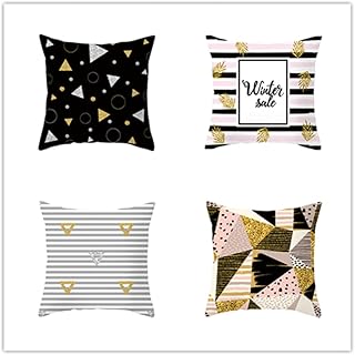 Dekoracyjne poszewki na poduszkę 40 x 40 cm, zestaw 4 szt. w kolorze czarno-białym, z miękkiego aksamitu, na sofę, do salonu, sypialni, ogrodu, na zewnątrz, poduszki na sofę, poduszki na kanapę, poduszki ozdobne