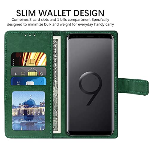 Image of Flip for Samsung Galaxy S9 Plus (Leather Green) Flip Cover