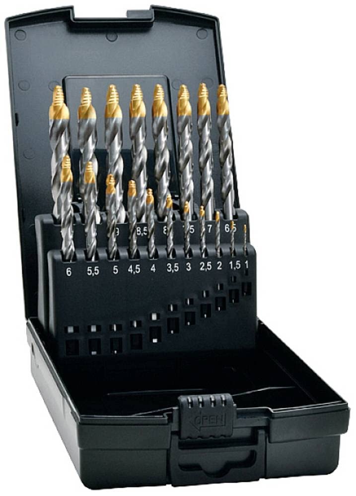 Exact Broca espiral 74561 HSS TIN-TIP DIN 338 1 Set