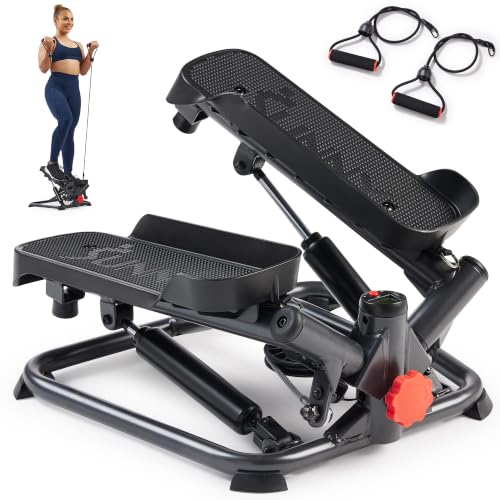 Sunny Health & Fitness Smart Mini Twist Stepper for Full-Body Home Cardio