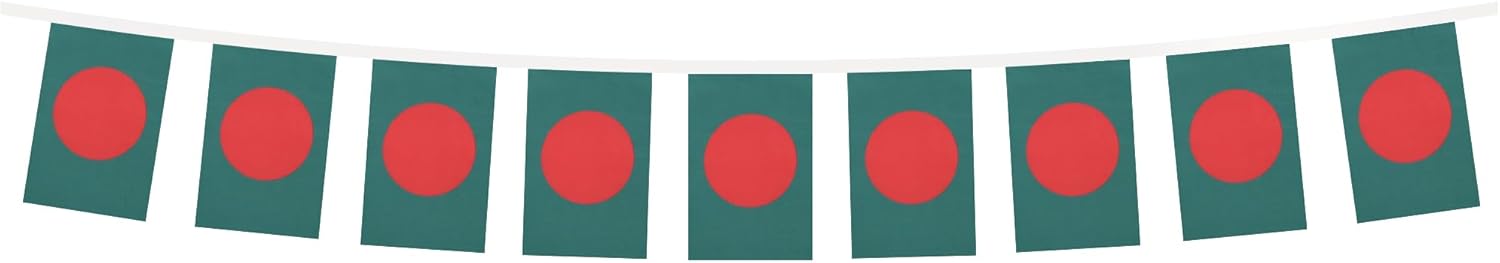 AZ FLAG Bangladesh 12 meters BUNTING Flag 20 flags 18'' x 12'' - Bangladeshi STRING flags 30 x 45 cm