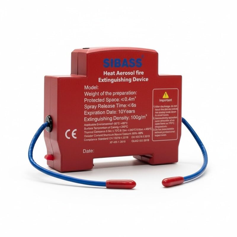 SIBASS Heat Activated Aerosol Fire Extinguisher Device | DIN Rail Mounted Automatic Fire Suppression System for MCB Box,Electricity Meter Box,Solar Distribution Box,Electrical Panel & Control Cabinet-image-7