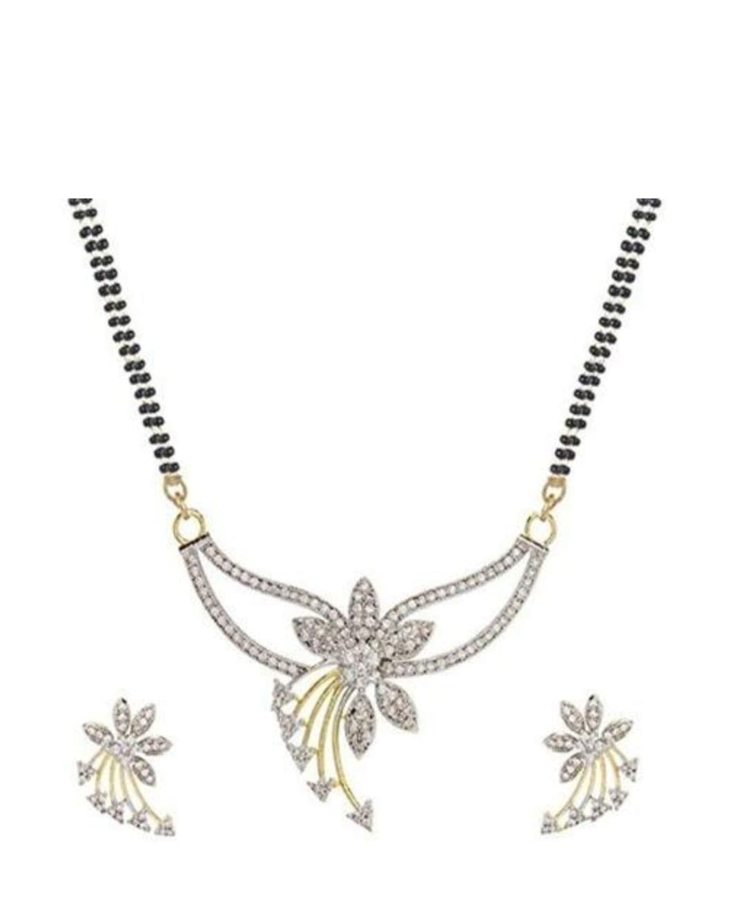 JASEELA TRENDS Womens Pride Collection Designer Double Long Brass Mangalsutra chain With Earrings for Women & Girls Pack Of 1. (B0CV7QCK1Q) Amazon Price History, Amazon Price Tracker