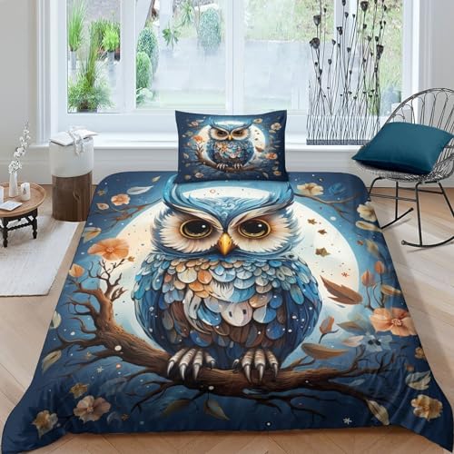 Funda nórdica suave microfibra de tres piezas gufo con estampado 3D animal multicolor 2