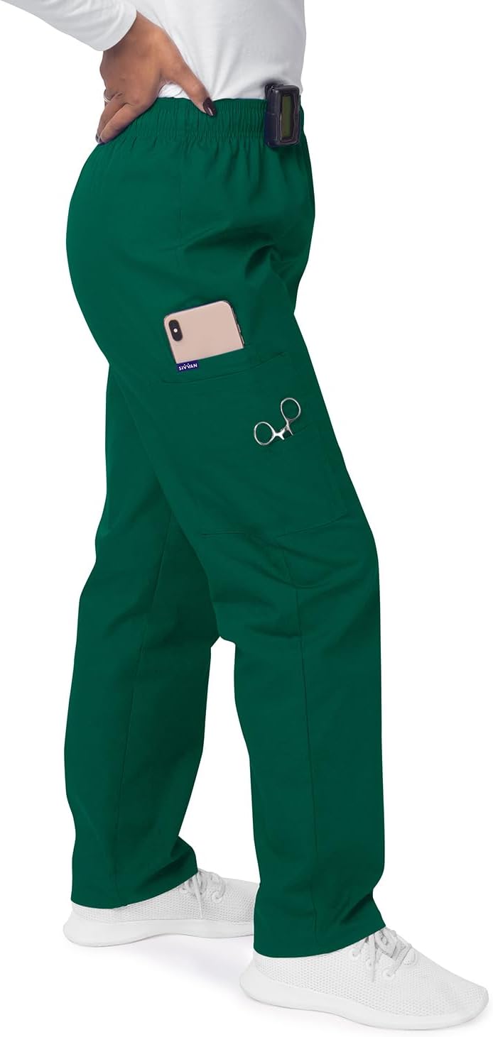 Sivvan Scrubs for Women - Drawstring Cargo Scrub Pants - Image 3