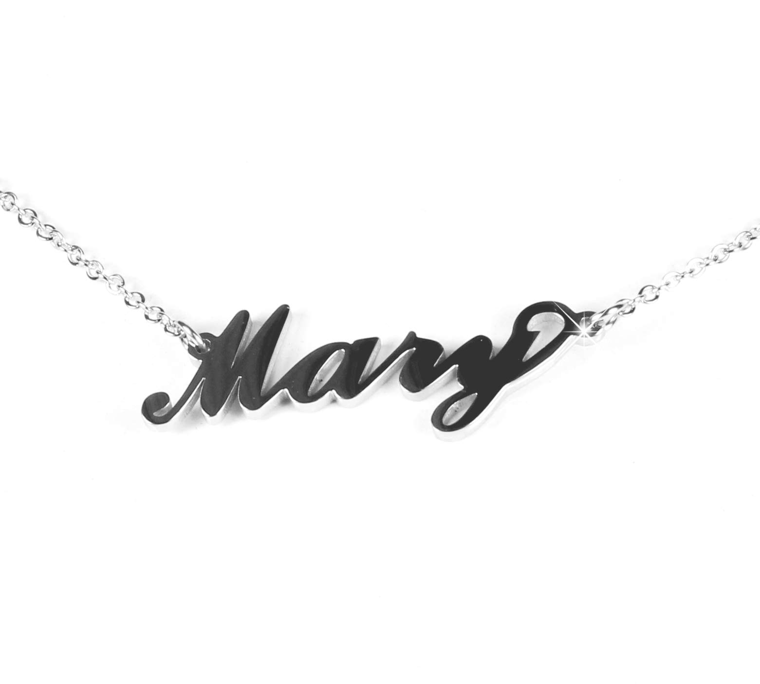 Flowers Collana Vari Nomi in Acciaio lucidissimo. Girocollo Collana con Nome Donna per Essere Sempre al Top. Scegli Il Tuo per Un Ottima Idea Regalo