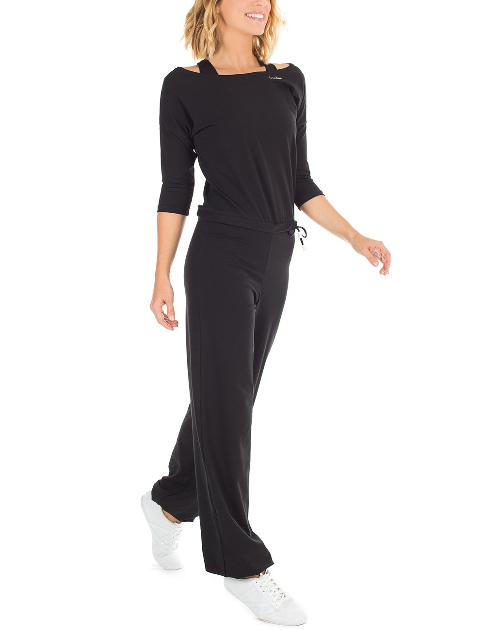 WINSHAPE Damen 3/4-arm-jumpsuit Wjs2, Fitness Freizeit Sport Yoga Pilates Combinaison Femme