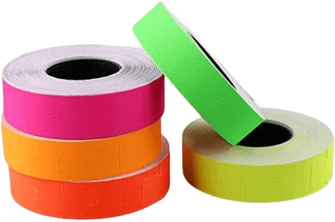 Étiquettes pour pistolet de prix, 2 lignes, étiquettes en papier pour pistolets de prix et de date, compatibles avec différents pistolets de prix