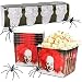 Produktbild Selldorado 4X Halloween Schnapsglas Totenkopf 6 cl und 6X Popcorn Becher - Halloween Schnapsgläser - Shotgläser Totenkopf - Halloween Popcorn Eimer - Popcorn Becher Clown Es (Shots + Behälter)