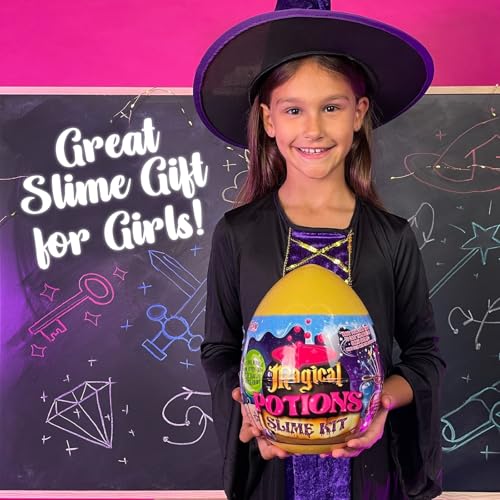 GirlZone Magic Potion Slime Kit, Spellbinding Slime Making Kit to Make 6 Magic Slime Potions and Glow in the Dark Slime, Fun Halloween Gifts for Kids - Image 4