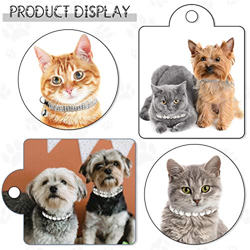 Collier strass pour chien chat collier perle ajustable avec clochette - 5