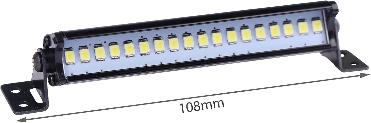 AIMROCK RC Car Light Bar Roof Lamp Kit w/20 LEDs for 1/10 Slash Stampede Rustler TRX-4 Senton Granite SCX10 RC4WD D90 (80mm)