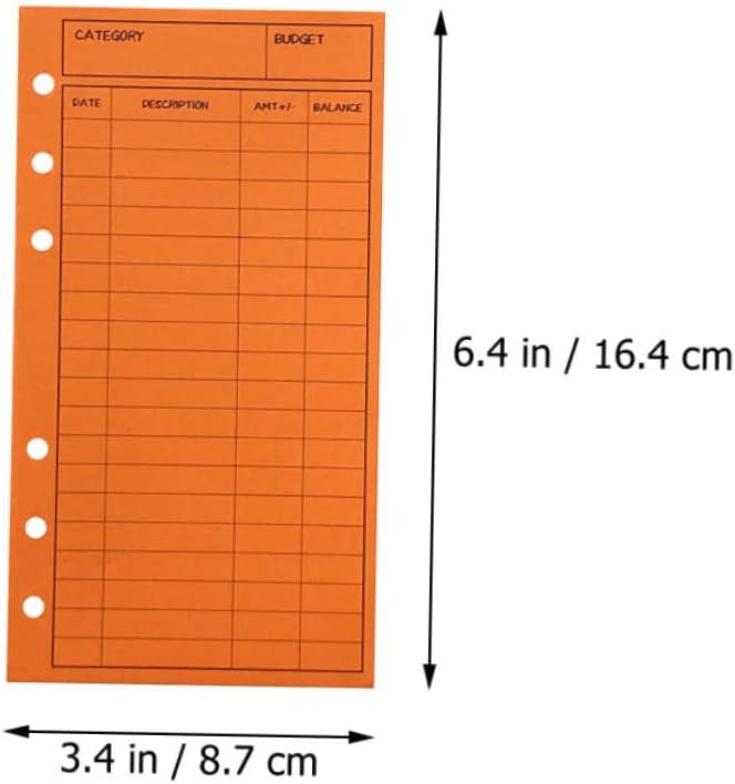 12pcs Cash Management Envelopes with Paperboard Tracking Sheets image 2