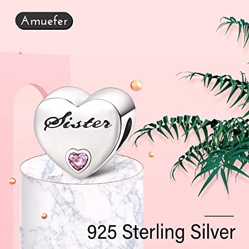 Image of Mothers Day Birthday Number Love Family Friendship Graduation Auntie Grandma Dad Mom Charms for Pandora Bracelets Necklaces, Gifts Women, for Anniversary Valentines Christmas
