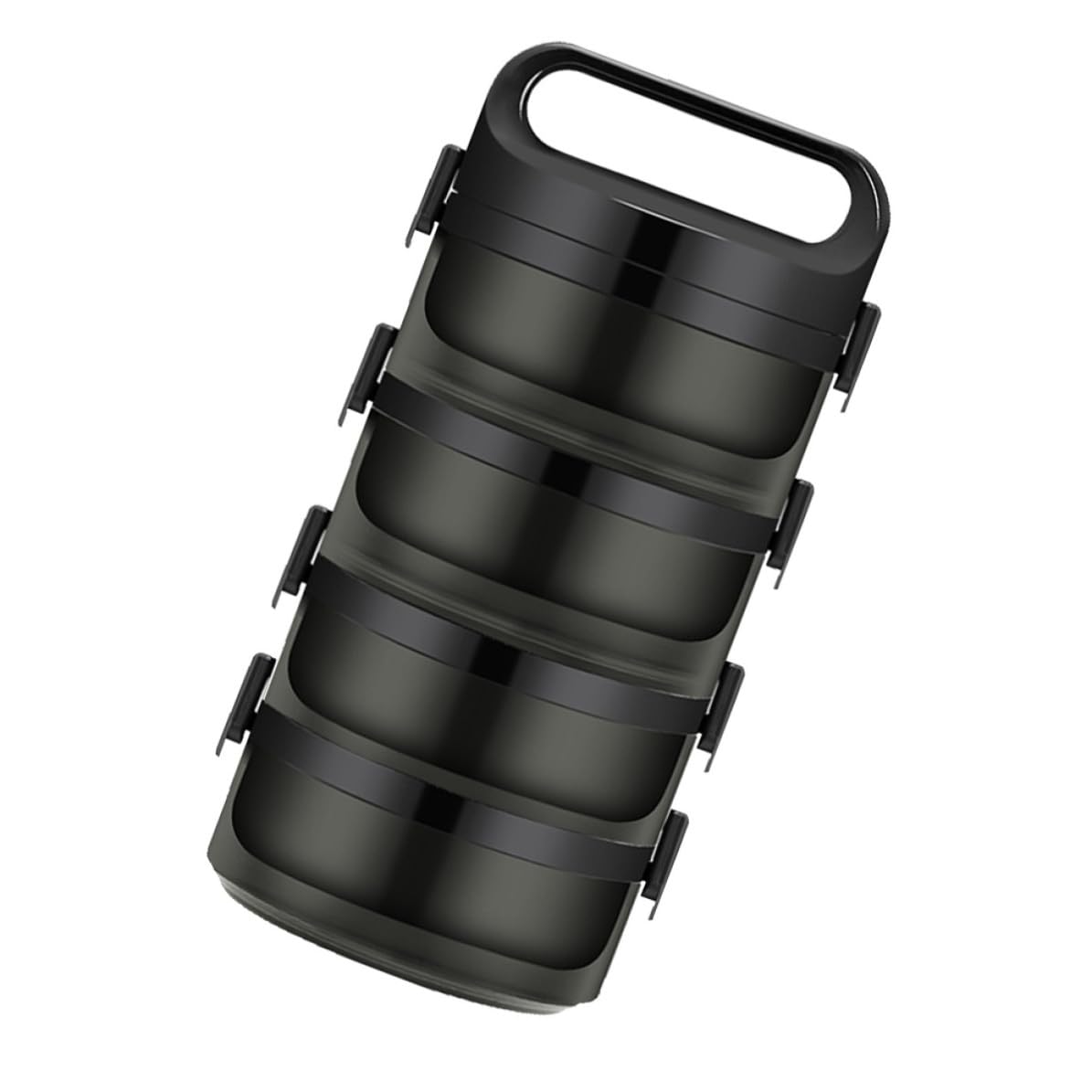 Cabilock Fiambrera Bento de Acero Inoxidable, 700ml por Capa, Negro