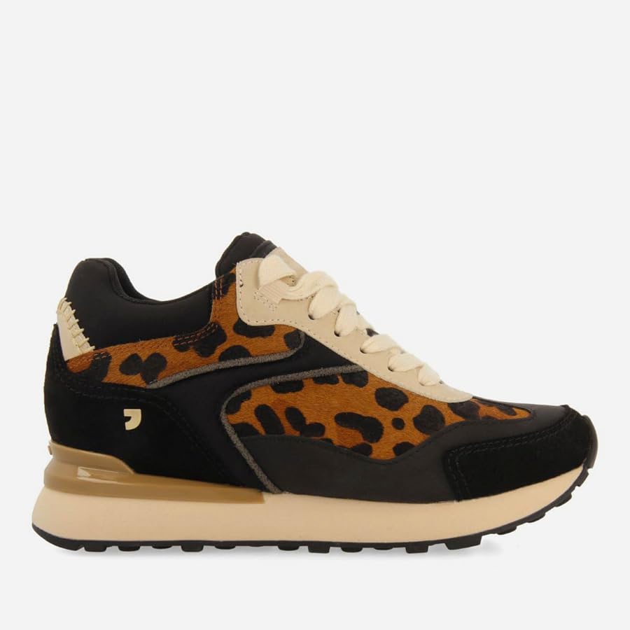 Milladore sneakers met sleehak en kant, Wit, 35 EU