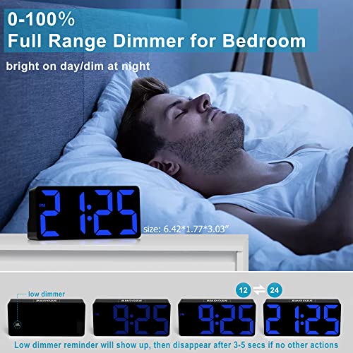 Digital Alarm Clock, Large Display Digital Clock With Dual Alarms,Type C & Usb Charger Port, Battery Backup,Night Light,Dimmer,Adjustable Volume,Snooze,12/24H/Dst, Loud Desk Clock For Bedroom Home Kid #TOP4