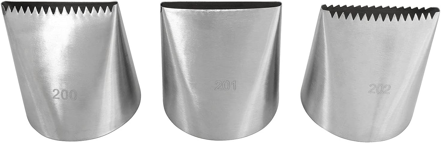 Amazon.com: BLLNDX Ribbon Pastry Tip 3PCS 304 Stainless Steel Icing ...