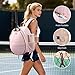 Sucipi Tennis Bag, Tennis Backpack for Women with Shoe Compartment, Quilted Professional Tennis Racket Bag with Cup Holder for Pickleball Badminton