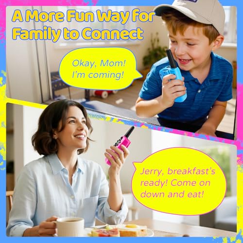 Image of Walkie Talkies for Kids Rechargeable, 2000 mAH Last 3-4 Days 2 Way Radios Toys for 3-12 Year Old Boys Girls to Outside, Camping, Hiking Birthday Holiday Easter Basket Stuffers Presents