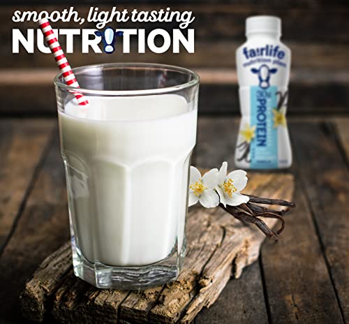 Fairlife Nutrition Protein Shakes - Pack of 12 | 30g Protein, Low Sugar, Lactose-Free | Delicious Vanilla, Chocolate, Salted Caramel, and Strawberry Flavors 11.5 fl., oz. (In KozyHome Packaging) (Vanilla)