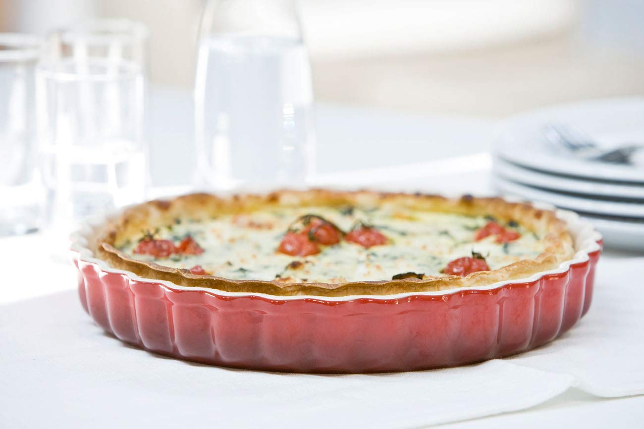 Le Creuset, Moule à Tarte, Ø 28 cm, Céramique, Cerise
