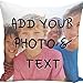 Cuscino Personalizzato Con Foto,Cuscino Con Foto,Cuscino Personalizzato,Cuscino Personalizzato con la Tua Foto e Scritte, Idea Regalo per Natale,Compleanno, San Valentino (40x40cm,Sanded/Two sided)