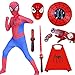 Costumes Spiderman Enfants Spiderman Spiderman Launcher Masque Bouclier Cape-caille et Sabres Spiderman Jouets 7 Pièces costumes pour enfants Halloween Cosplay Costumes Combinaison,F,100CM~110CM