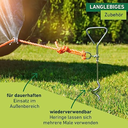 Windhager Bodenanker, Spiralhering, 41 cm, Durchmesser 8 mm, verzinktes Metall, 07134