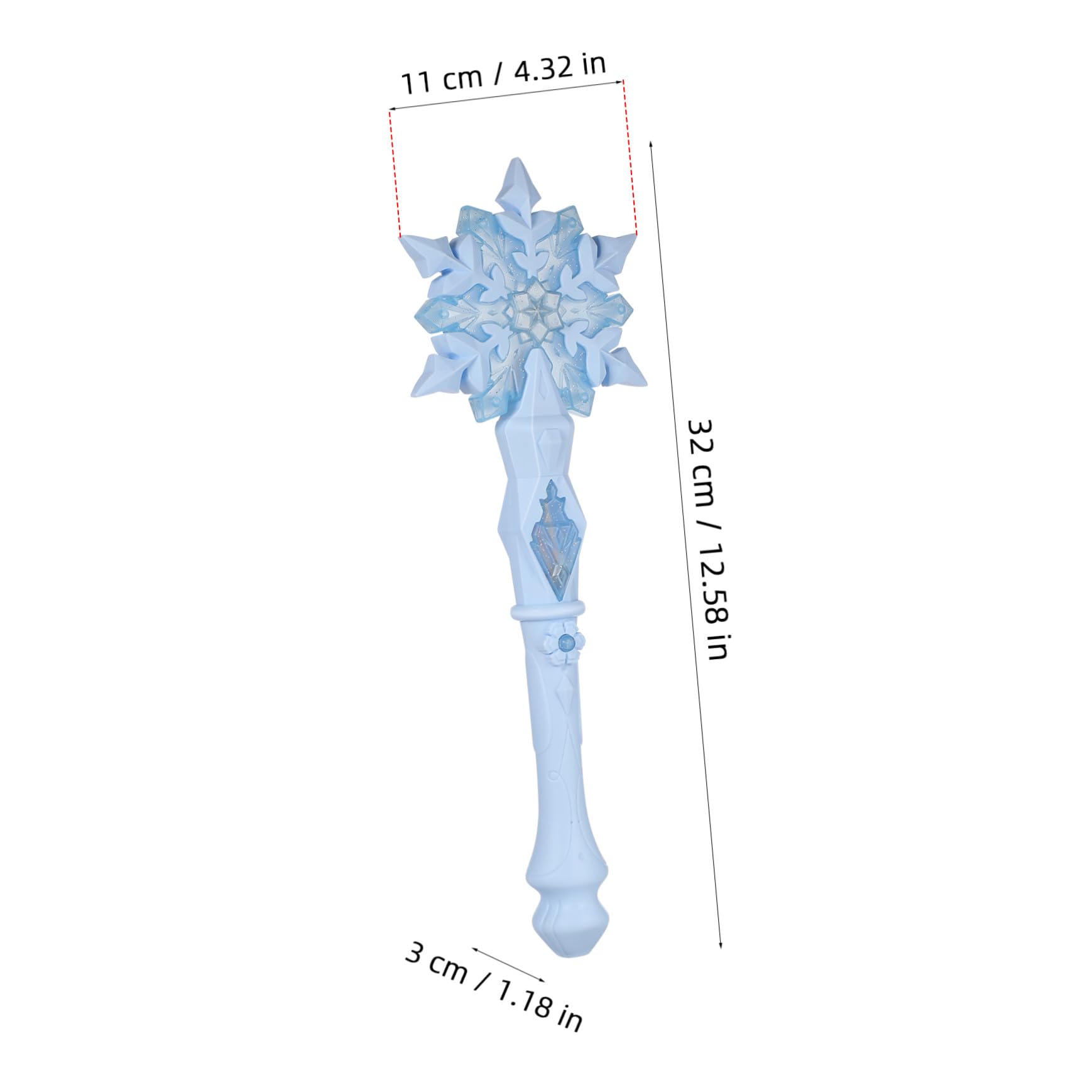 1 Pezzo Bastone Luminoso Per Bambina Con Effetto Luminoso e Durata Lunga Gioco Divertente e Resistente Per Feste Natalizie e Serate Design Tema Christmas Blu Sfumato Regalo Per