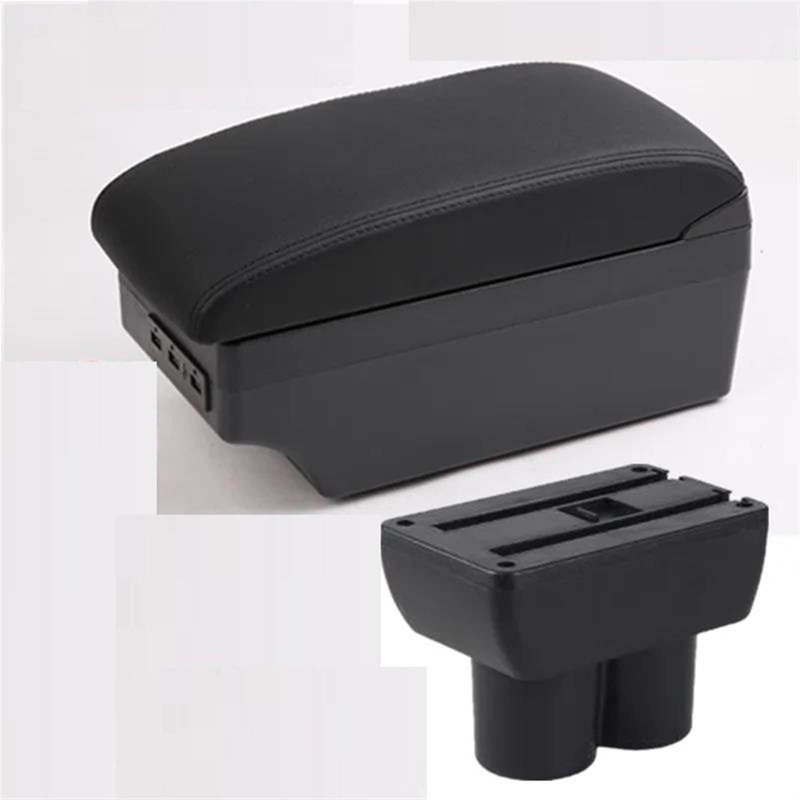 NMJLQW Storage Rack Car Interior Accessories Center Console Multifunctional Storage Box Armrest Box For Jimny 1999-2018(C black line 7USB)